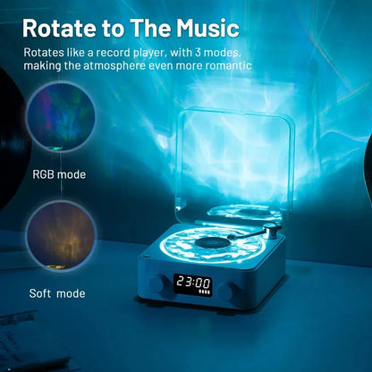 New mini retro Bluetooth speaker portable sleep aid Bluetooth speaker with RGB lights supporting TF card subwoofer，gift