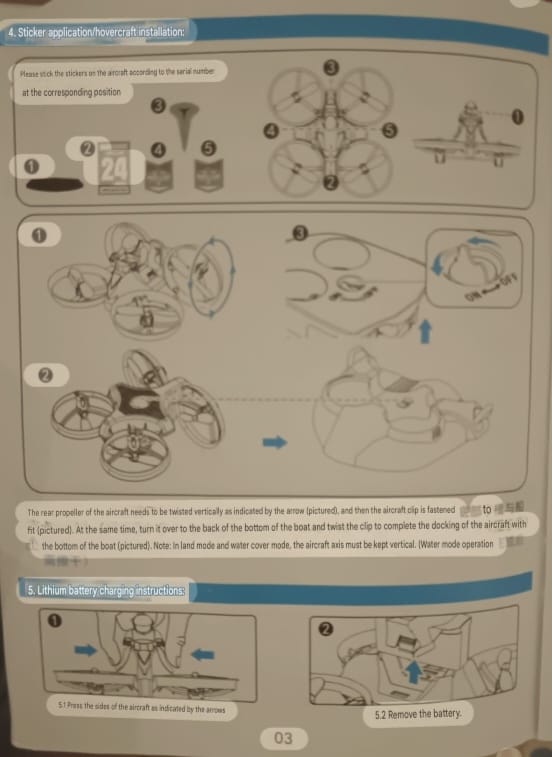 AquaFly™ 3-in-1 Drone – Land, Air & Water Explorer